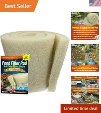 Cream Coarse Pond Filter Pad - 12x72 Inch - 2 Inch Thick for Crystal Clear Water