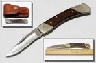 Schrade + Uncle Henry Knife LB3 USA Lockback Brown Bear W/Leather Sheath Vintage