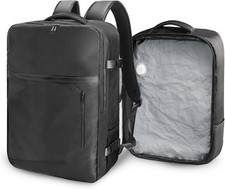 SUOCO Travel Backpack with Vacuum Bag, 60L Seal Compression Air 50-60L, Black