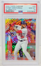 2020 Topps Chrome RANDY AROZARENA Rookie Card X-Factor Refractor PSA 10 Gem Mint. rookie card picture