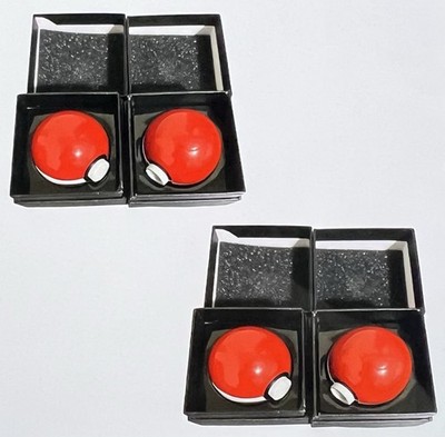 (4) Brand New 2'' 40 mm Red & White Ball Herb Pokeman 4 Layer Tobacco Grinders