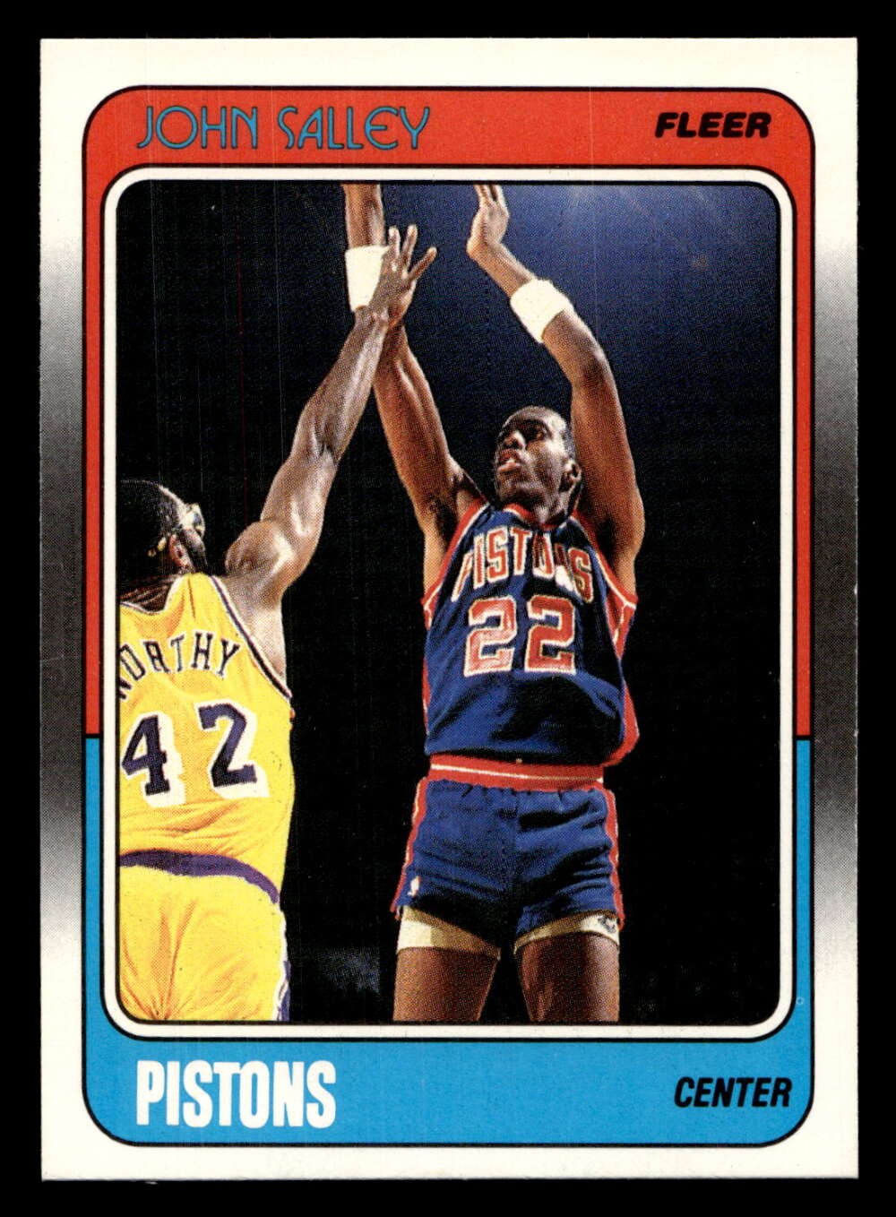 1988-89 Fleer #44 John Salley Near Mint+ RC Rookie Pistons Basketball