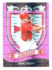 Mike Trout 2021 Panini Chronicles #19 Crusade Pink Pulsar