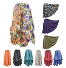 Women 2-in-1 Cotton Puffball Parachute Bubble Skirt Boho Maxi Midi