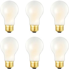 A19 Frosted Vintage LED Edison Bulbs 60W, E26 Dimmable LED Filament 6w-2700k-6p