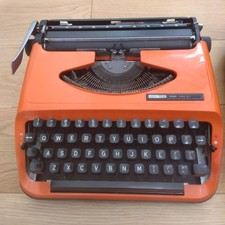 Brother Young Elite Typewriter Vintage Orange Retro Antique Japan Made  Untested thumbnail