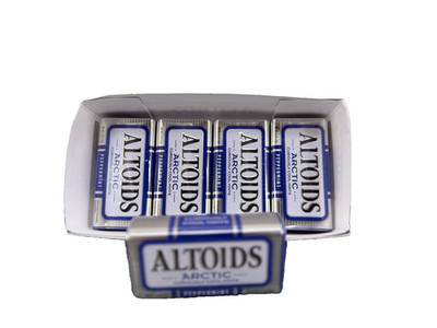 ALTOIDS Arctic Peppermint Breath Mints Hard Candy Bulk, 1.2 oz Tin (Pack of 5)