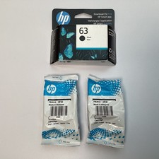 HP 63 Ink Cartridges Black  Tri-Color Lot of 3 Exp 04/2021 - 03/2026 - Sealed