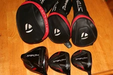 Taylormade Stealth Driver, 3W, 5W Wood Set Fujikura Ventus Reg Flex w/HC MINT