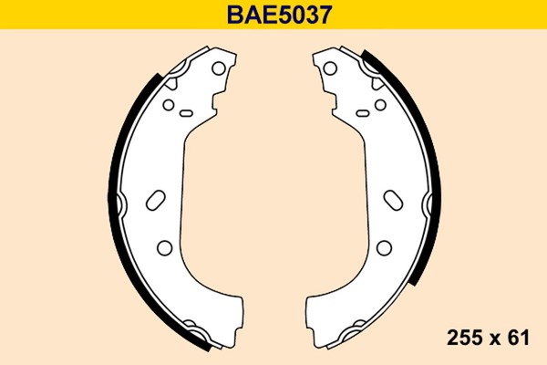 Barum Bremsbackensatz BAE5037 FüR 22 Scudo U6 Peugeot Evasion Ulysse Fiat Lancia-image
