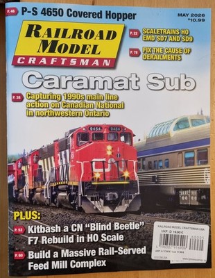 Railroad Model Craftsman USA May 2026 Ausgabe 5 NEU UNGELESEN ''Caramat Sub''