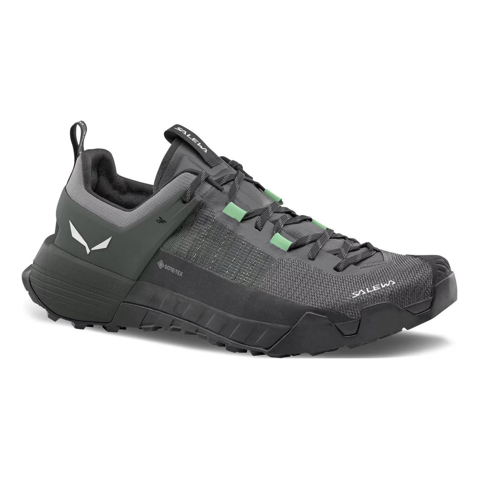 Zapatos de senderismo Salewa Wildfire NXT GTX para hombre, ónix/verde irlandés, M9.5