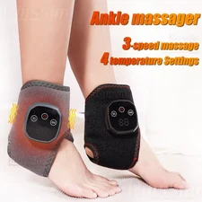 Electric Ankle Wrist Massager with Heat Therapy & Vibration Portable Joint Suppo