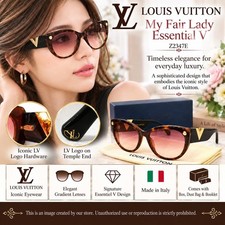 Louis Vuitton My Fair Lady Essential V Sunglasses Z2347E Brown Black Pink