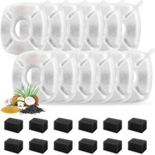 24 Pcs Cat Fountain Replacement Filters 12 Pack Cat Water Fountain Replacemen...