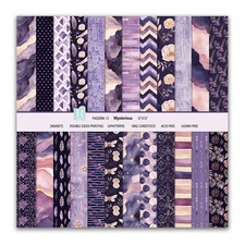 Scrapbook Paper 12x12 Floral Patterned Paper Purple 24 Sheets/24 Designs,...