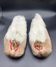 Vintage Scandinavian Folk Art Shoes – Laplander Saami Ethnic Fur Boots