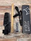 Fox 0171112 Spear Tech Black Fixed Blade Knife Black Handles New