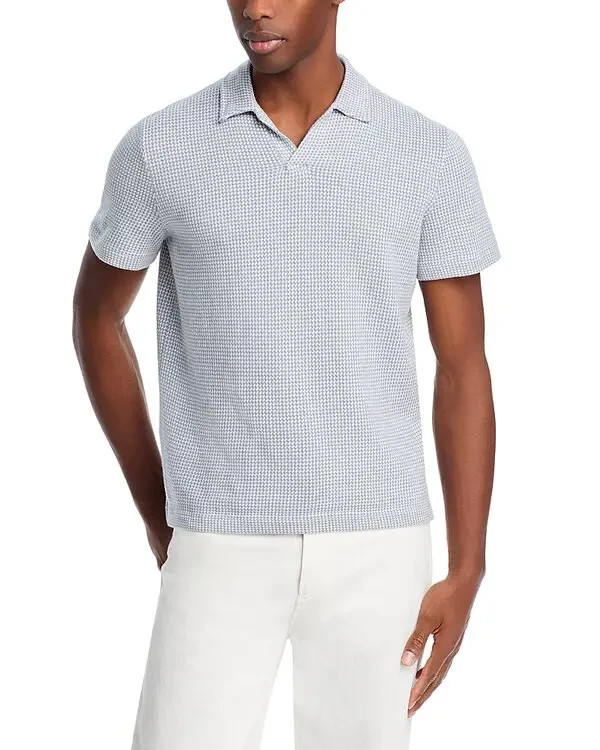 The Mens Store Houndstooth Cotton Knit Polo Shir MSRP 108 7490₽