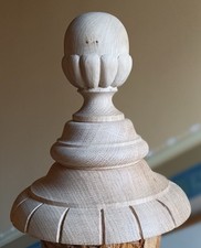 Historischer gedrechselter Aufsatzknopf Eiche Treppens&auml;ule Barock Knauf