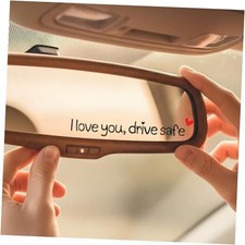6Pcs I Love You Drive Safe Sticker, Cute Rear View Mirror Sticker, Vinyl I