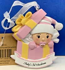 NEW Baby's 1st Christmas Ornament - Girl