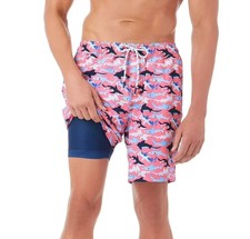 Member's Mark Men's Resort Swim Trunks-Shark Theme