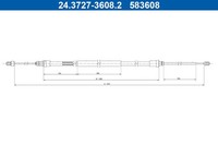 ATE Handbremsseile Handbremsseil Passend FüR Renault Fluence L30_ L3_