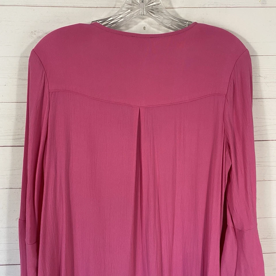 Mini Vestido Anthropologie HD In Paris Para Mujer Carissa Talla 8 Rosa Volantes Manga Campana Foto 4 de 4