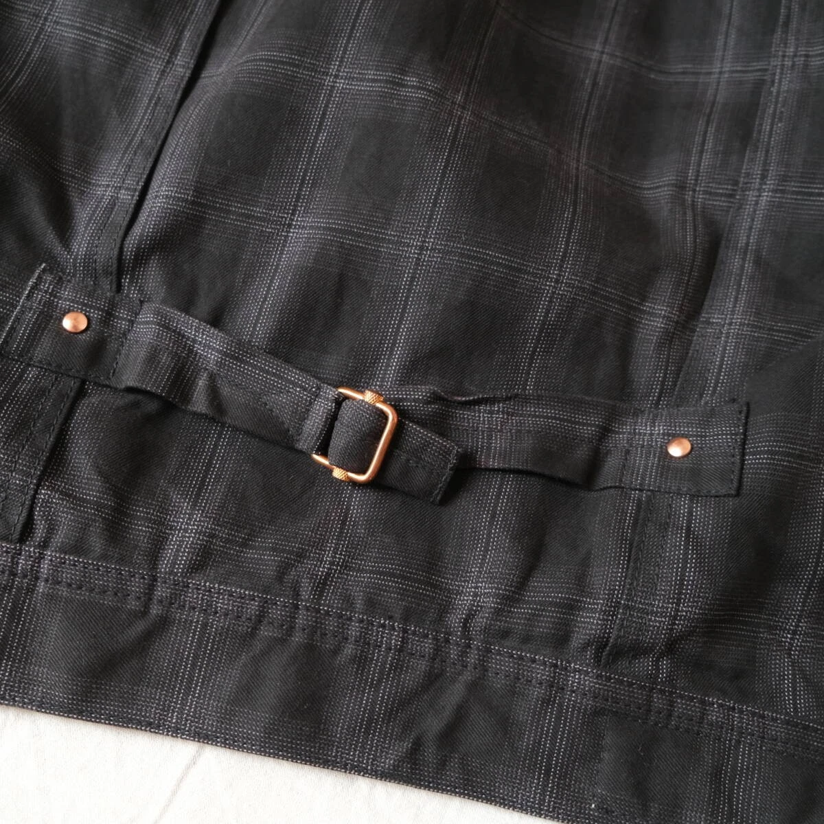 EVISU YAMANE 1ST Type Shadow Check Tracker Jacket Size 38 M Black Made in Japan - product detail image 8
