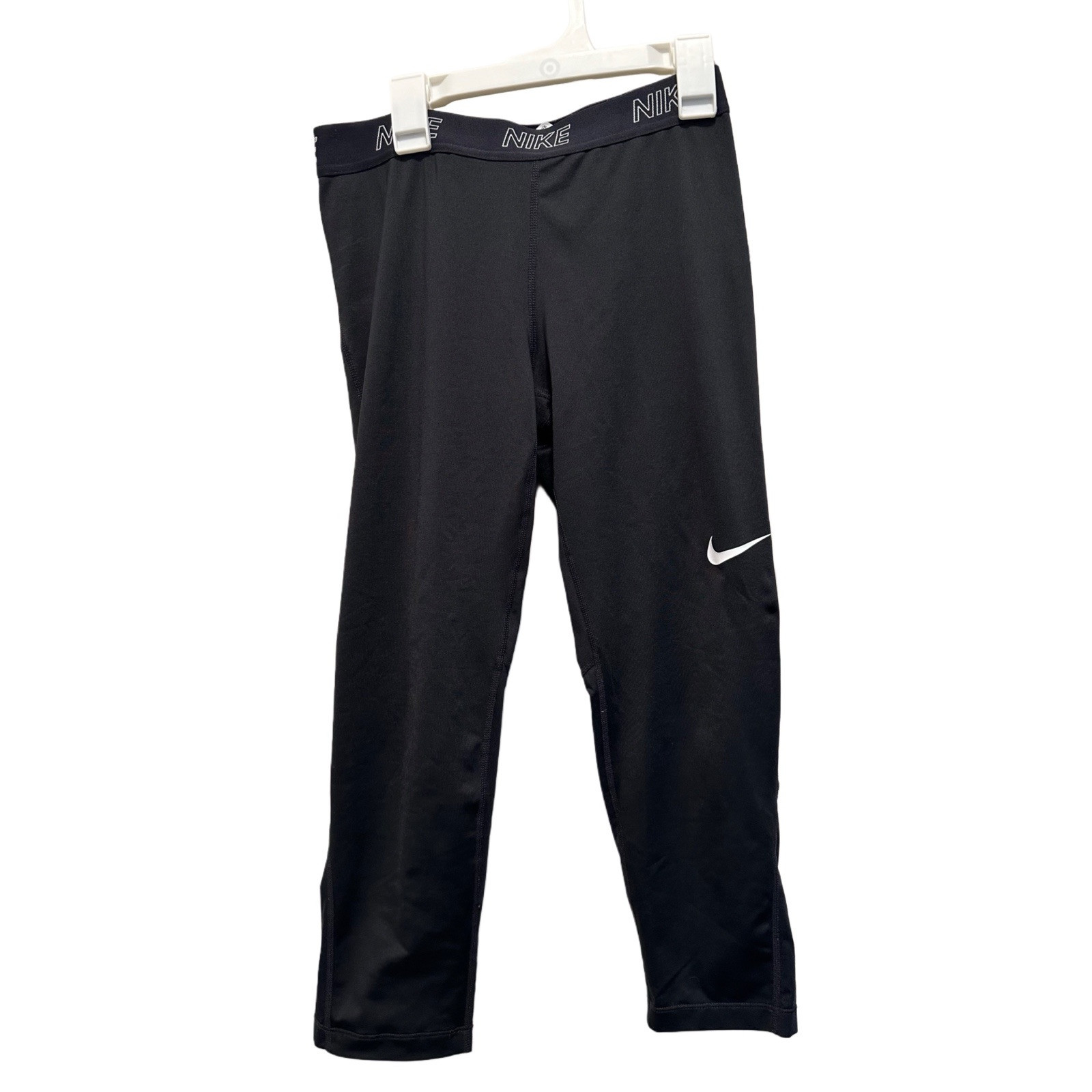 Nike Dri-Fit Womens Hyper Cool Running Capri Leggings Black Medium