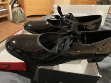 Capezio Jr Tyette Black Tap Dance Shoes Black Patent Size 10M