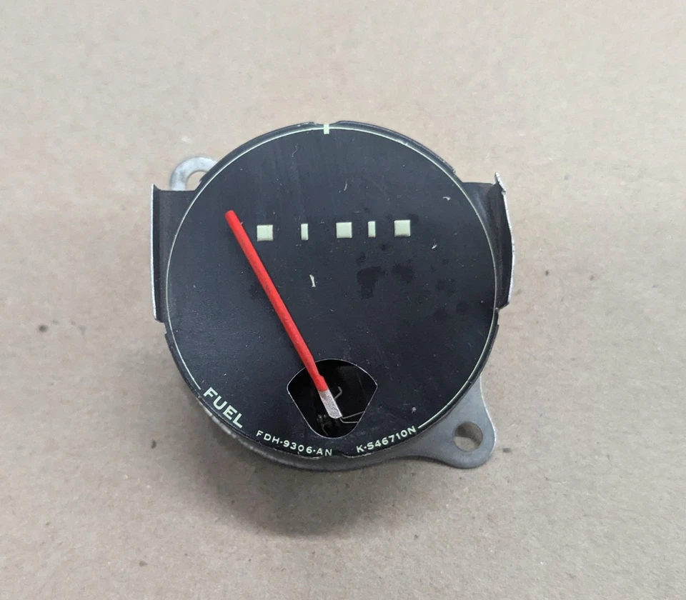 Ford Thunderbird 1955 indicador de combustible original de 6 voltios Foto 2 de 3