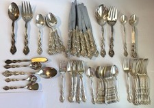 International Silverplate Flatware 82 Pieces, Interlude Pattern