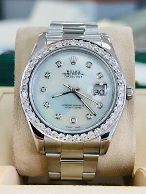 ⚜️ma-ro⚜️です Rolex Datejust II 41mm 116300 Oyster Band Custom MOP Diamond Dial