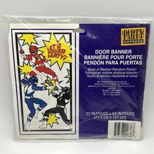1994 Vtg Saban Power Rangers Door Banner 54x27" Party Express - Multiples Avail