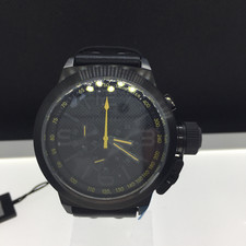 Reloj TW Steel para hombre TW900 Cool negro con correa de cuero negro