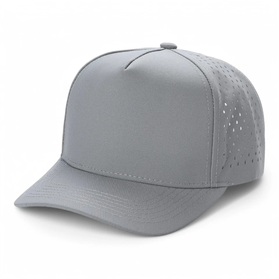 Mens Baseball Cap Snapback Adjustable Size Laser Vented Trucker Hat Waterproof - Image 4 of 4