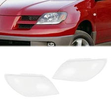 L+R Headlight Lens Cover Clear Headlamp Cover for 2003-2006 Mitsubishi Outlander
