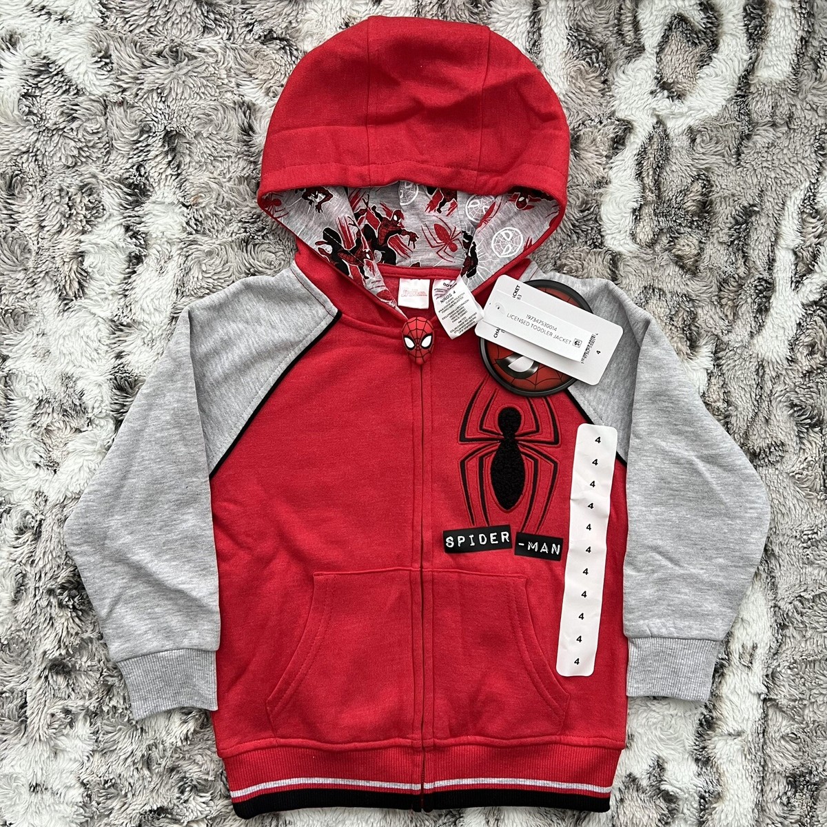 Spider-Man Boys Disney Marvel Character Hoodie Size