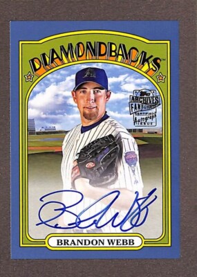 2022 Topps Archives 1972 Fan Favorites Auto Blue #72FF-BW Brandon Webb /25