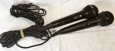 2 Vintage 8" Corded Microphones Fico UDM 326 Uni-Directional 600 Dynamic 600