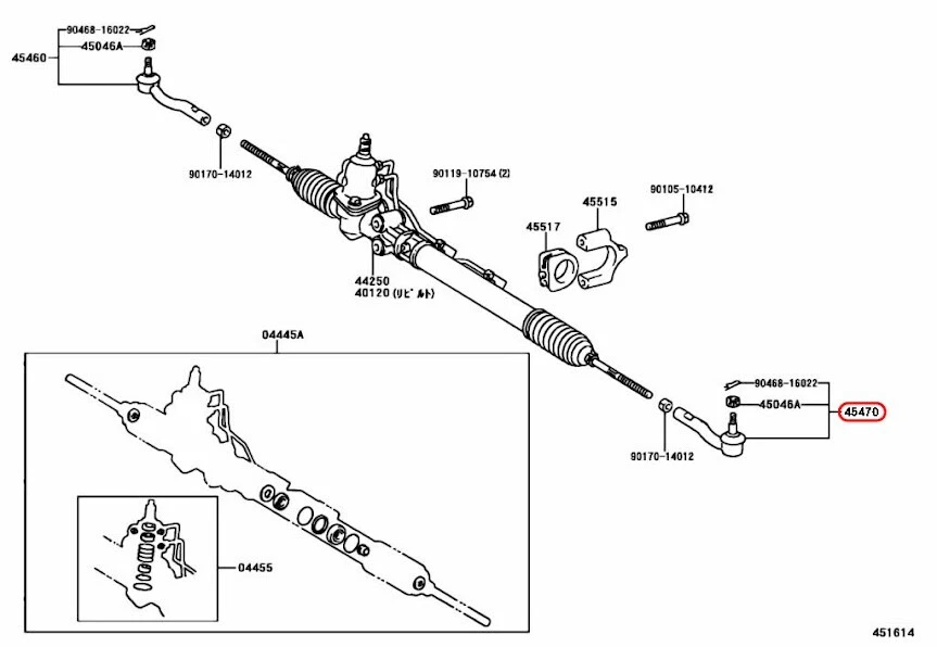 Extremo exterior izquierdo Toyota Lexus IS300 genuino 45470-59035 OEM Foto 3 de 4