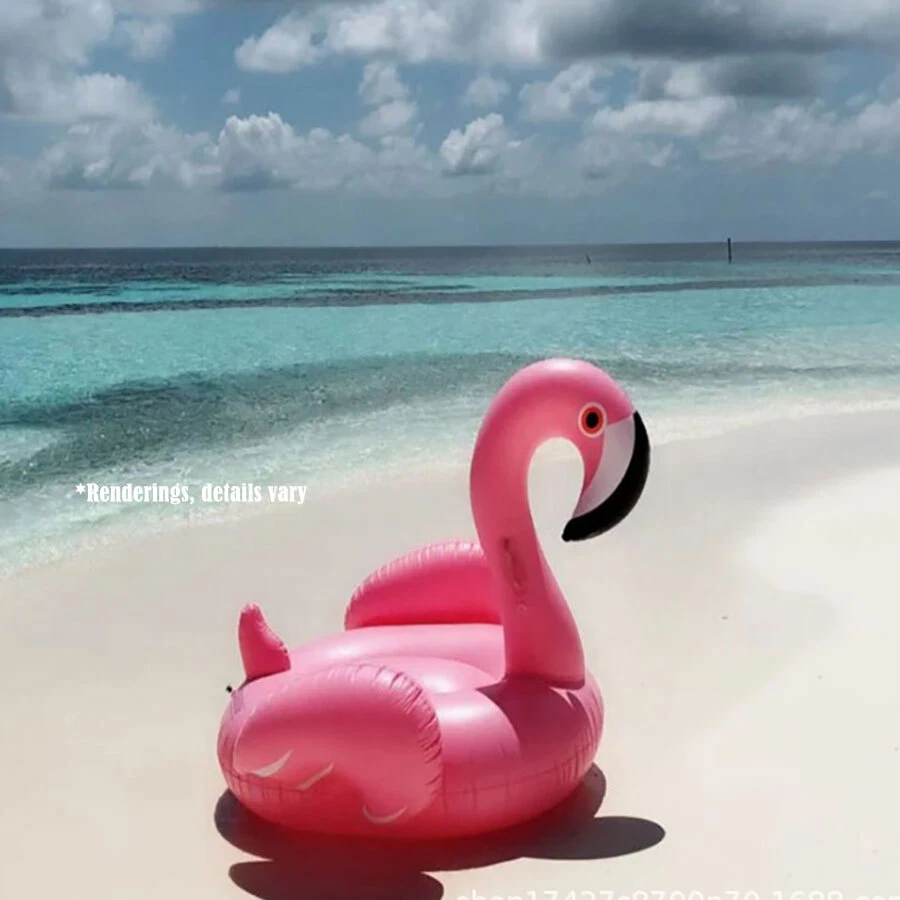 For Adult&Kids Giant Inflatable Flamingo Pool Float Outdoor Swimming Flotage Toy - image 4 of 4