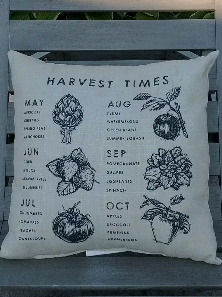 Target Threshold Pillow Outdoor Harvest Times Gardening Beige Black Square - Image 2 of 4