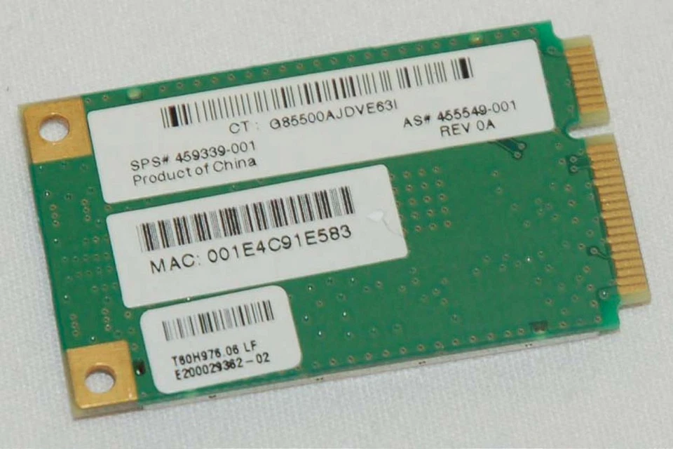 NEW HP Pavilion dv6000 dv9000 WiFi CARD 459339-001 g50 Compaq Presario C700 F700 - Image 2 of 2