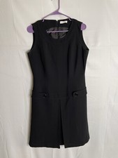 Calvin Klein Womens Retro Style Sheath Dress Black No Sz Tag See Pics 4225
