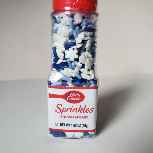 Lot Of 3 Betty Crocker Sprinkles Snowflake Mix 1.62 OZ Each Jar Christmas Frozen - Picture 4 of 9