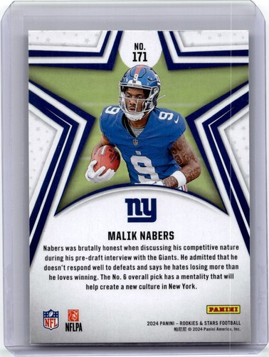 2024 Malik Nabers Rookie Card ~ You Pick ~ Free Shipping! Volume Discounts! - Picture 16 of 40