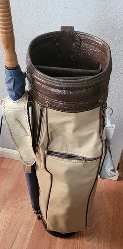 Vintage Wilson Professional braun Kunstleder Schulter Golfschläger Tasche, Made USA - Bild 3 von 7
